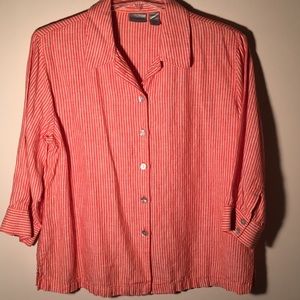 Chico’s Striped Linen Shirt